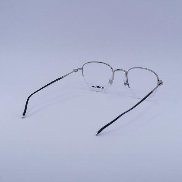 Montblanc MB0129O 001 Eyeglasses Silver 49mm Geometric Frame - Picture 5 of 11
